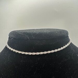 Italian .925 Sterling Silver Rope Chain Bracelet - Silver .925